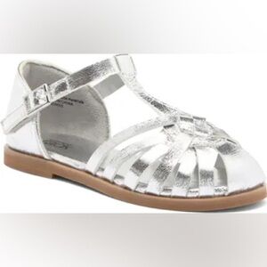 Nordstrom Rack Girls Closed Toe Sandal Silver Size 11